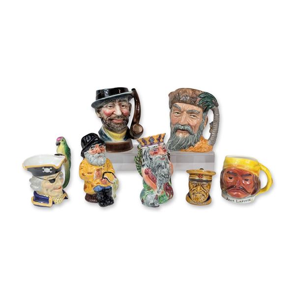 7pc Collection of Charater and Toby Jugs