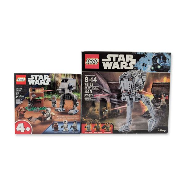 Two LEGO Star Wars AT-ST Construction Sets