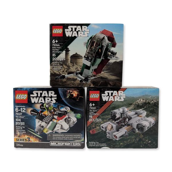 Three LEGO Star Wars Microfighter Sets