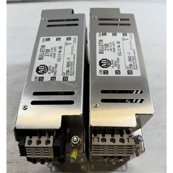 Lot of (2) Allen-Bradley #2198-DB42-F Line Filters
