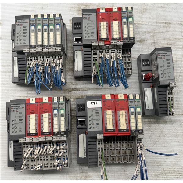 (5) Allen Bradley #1734-AENT Ethernet Network Adaptor w/Modules