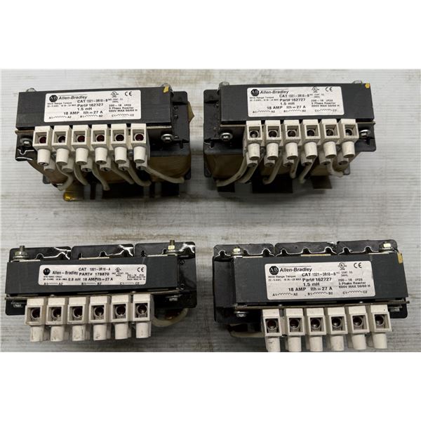 (4) Allen Bradley #1321-3R18-B 3~Phase Line Reactors
