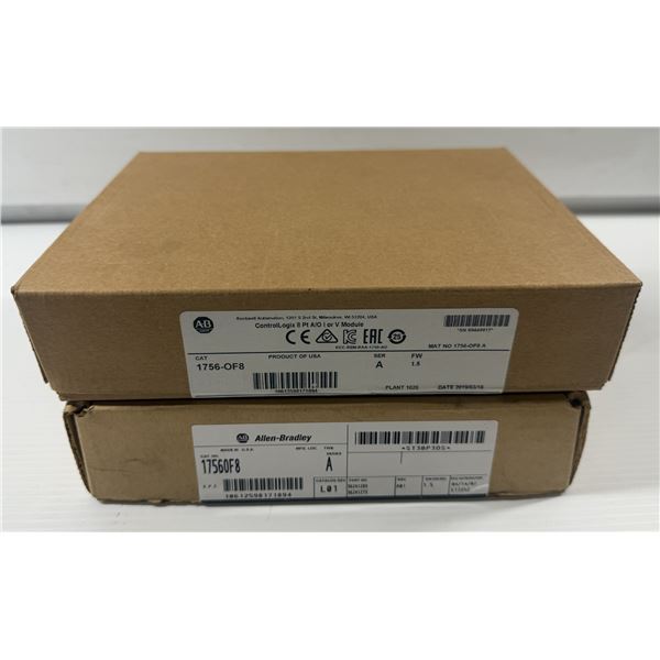 (2) Allen-Bradley #1756-OF8 Control Logix 8 Pt A/O I or V Modules