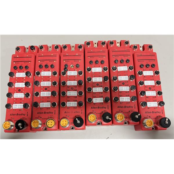 (6) Allen Bradley #1732ES-IB8XOBV4 Armor Block Guard I/O Input/Output Module