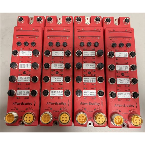 (4) Allen Bradley #1732ES-IB8XOBV4 Armor Block Guard I/O Input/Output Module