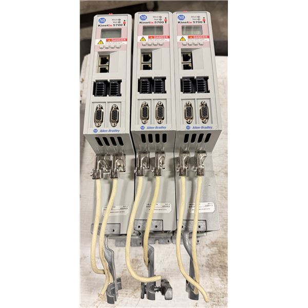 (3) Allen Bradley #2198-D012-ERS4 Kinetix 5700 Dual Axis Inverters
