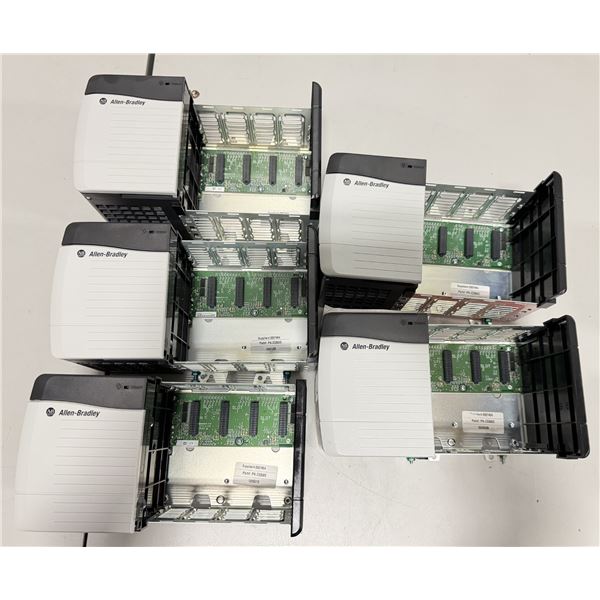 (5) Allen Bradley #1756-A4 Chassis w/#1756-PB72 Power Supplies