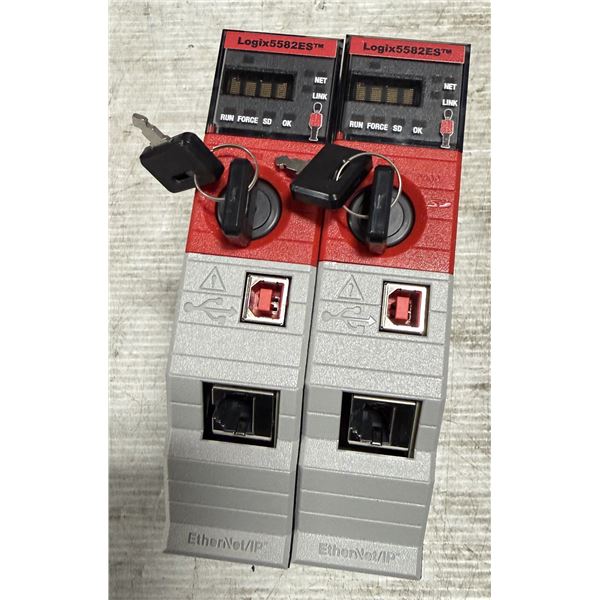 (2) Allen Bradley #1756-L82ES Guard Logix 5580 Controllers