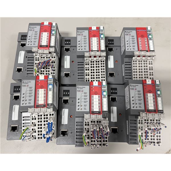 (6) Allen Bradley #1734-AENTR Point I/O Dual Port Network Adaptor w/Various Modules
