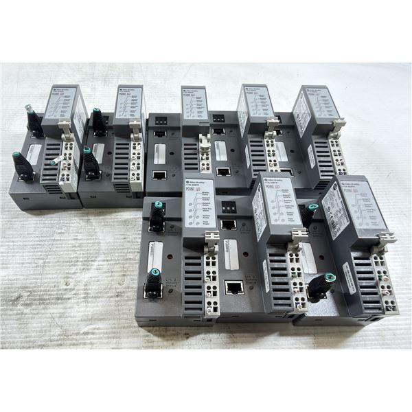 Lot of (8) Allen-Bradley #1734-AENTR Modules Ser C, FW 7.011