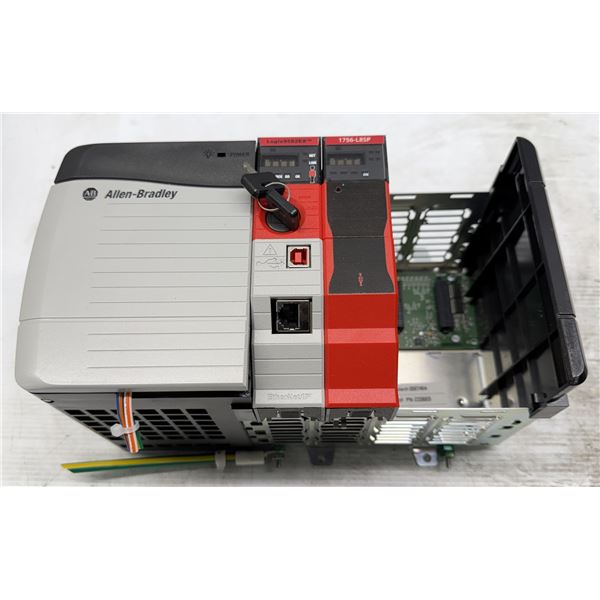 Allen Bradley #1756-A4/C 4 Slot Chassis w/#1756-PB72 Power Supply, Logix5582ES & 1756-L8SP Modules