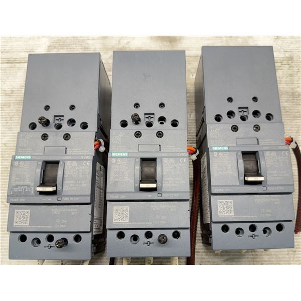 (3) Siemens #3VA5125-6ED31-0AA0 Circuit Breakers