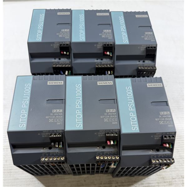 Lot of (6) Siemens #6EP1334-2BA20 Power Supplies
