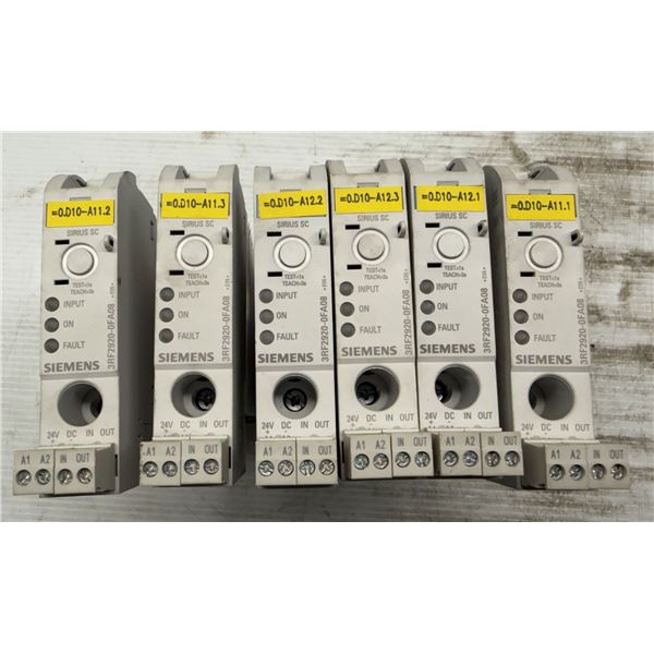 (6) Siemens #3RF2920-0FA08 Semiconductor Contactors