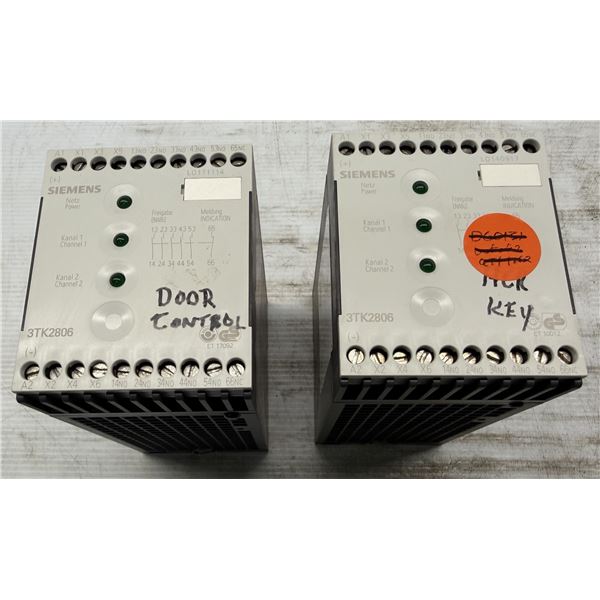 (2) Siemens #3TK2806-0BB4 Safety Relays