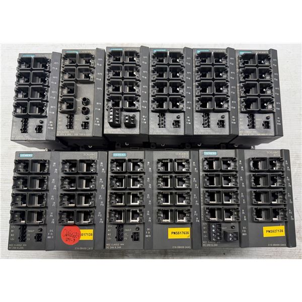 Lot of (9) Siemens Industrial Ethernet Switches