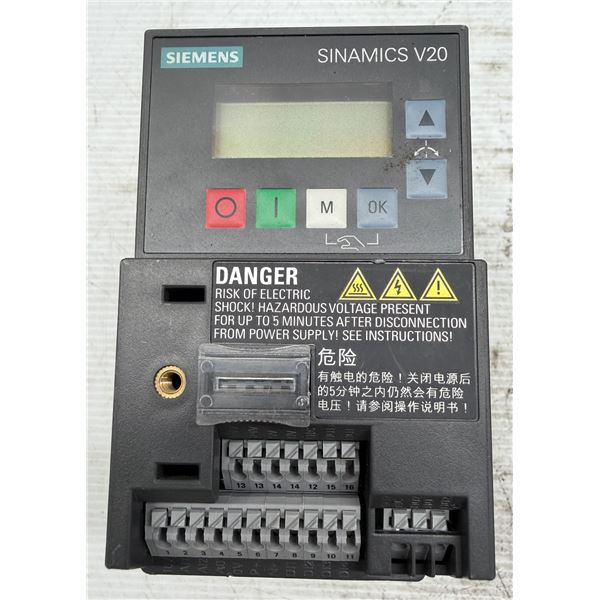 Siemens #6SL3210-5BB17-5UV1 Sinamics V20 Inverter