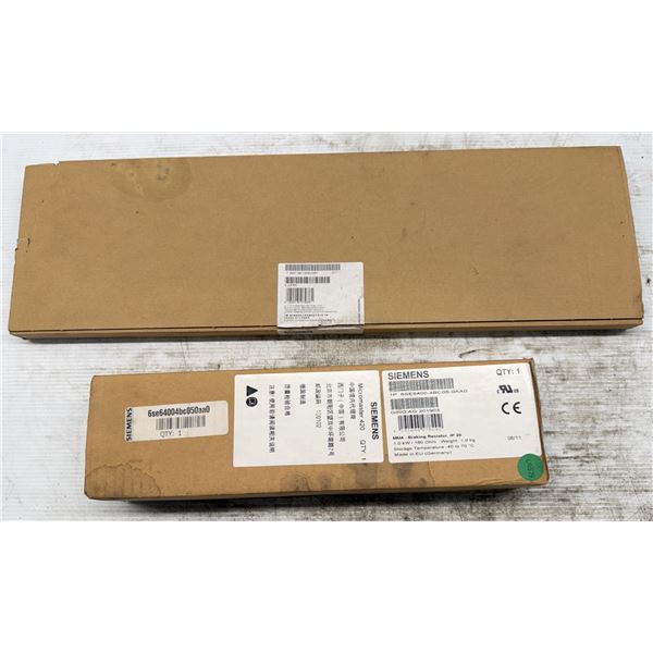 Lot of (2) Siemens #6SE6400-4BC05-0AA0 Braking Resistor & 6ES7 590-1AE80-0AA0 Mounting Rail
