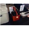 Image 1 : Leather Wine Carrier with 4 South Africa bottles of Cabernet Savignon 2015