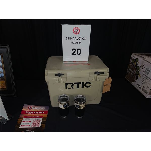RTIC Cooler with a 1.75 Bottle of Don Julio Blanco Tequilla