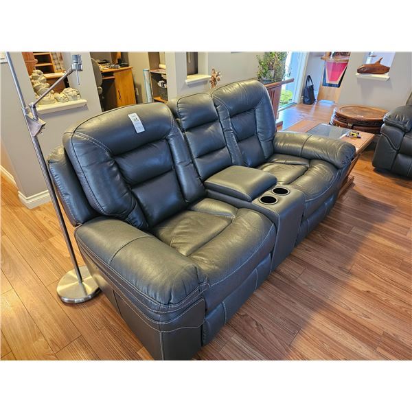 Faux Leather Reclining Love Seat C