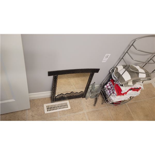 Towel Rack, Mirror, Towels A