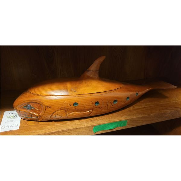 First Nation Carving "Killer Whale" Container  by Pete Ryan A
