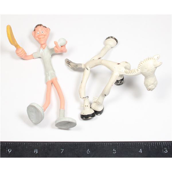1970'S BRABO BENDIES FLEXIBLE WHITE HORSE AND "BE