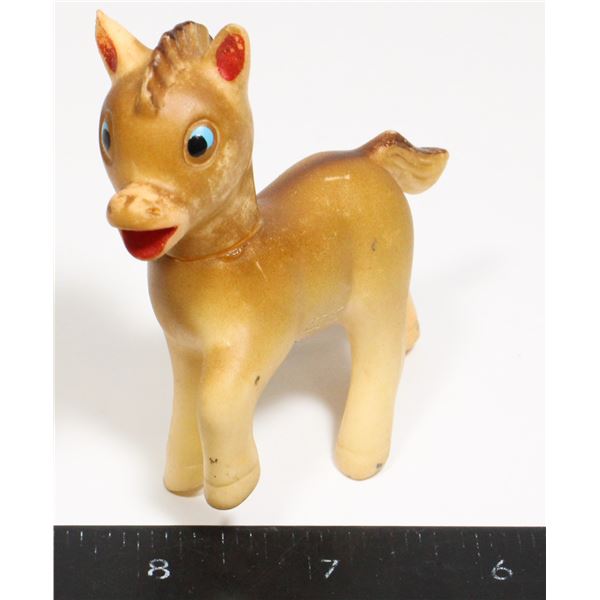 1950'S RUBBER SQUEAKY PONY TOY