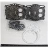 Image 1 : 2 COMBO ELECTRIC PLATES, 1 TOWEL RING, AND 4