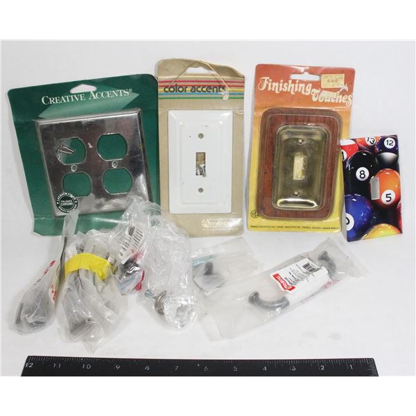 VARIOUS ELECTRICAL COVERS AND PULLS/KNOBS -