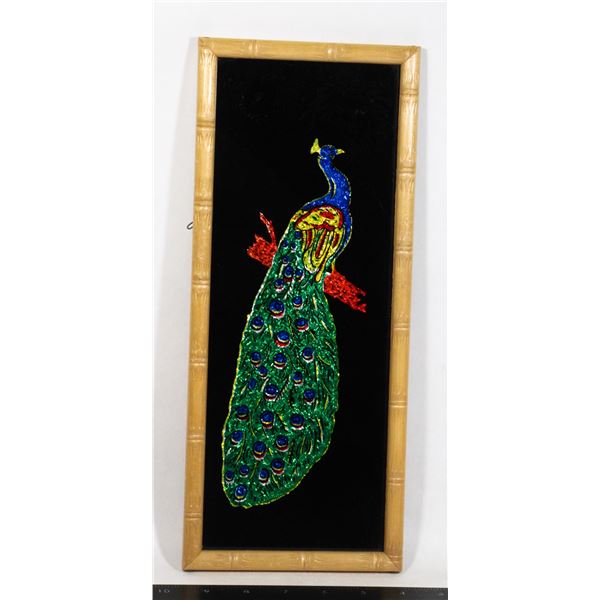 VINTAGE REVERSE - PAINTING ALUMINUM FOIL ART PIECE