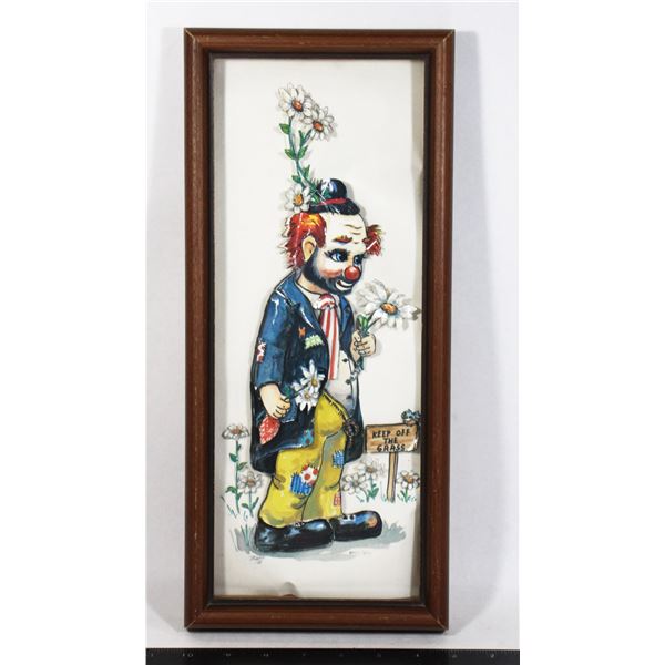 VINTAGE HOBO CLOWN 3D LAYERED PAPER ART