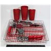 Image 1 : METAL RACK WITH TUPPERWARE CUPS