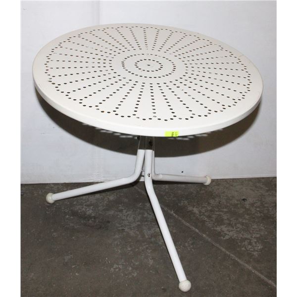 VINTAGE, METAL PATIO TABLE
