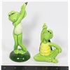 Image 1 : 2 VINTAGE GIFT CRAFT GLAZED CERAMIC FROGS