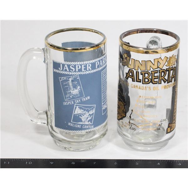 2 VINTAGE BEER MUGS