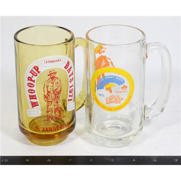 2 VINTAGE BEER MUGS