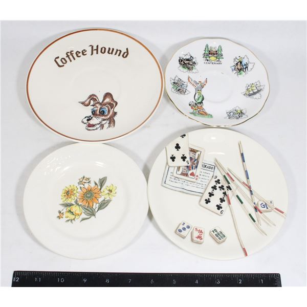 4 VINTAGE PLATES