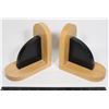 Image 1 : PAIR OF SOLID WOOD BOOKENDS