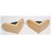 Image 2 : PAIR OF SOLID WOOD BOOKENDS