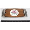 Image 1 : VINTAGE STAINLESS STEEL WITH CERAMIC ROSE TILE