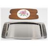 Image 2 : VINTAGE STAINLESS STEEL WITH CERAMIC ROSE TILE