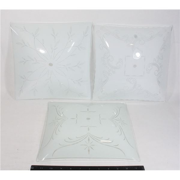 3 VINTAGE LIGHT COVERS