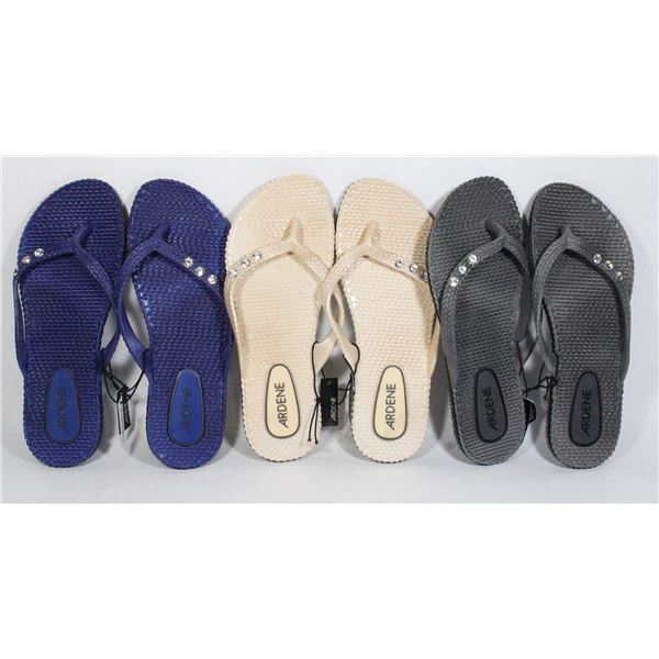 3 NEW PAIRS OF SIZE 8 FLIP FLOPS