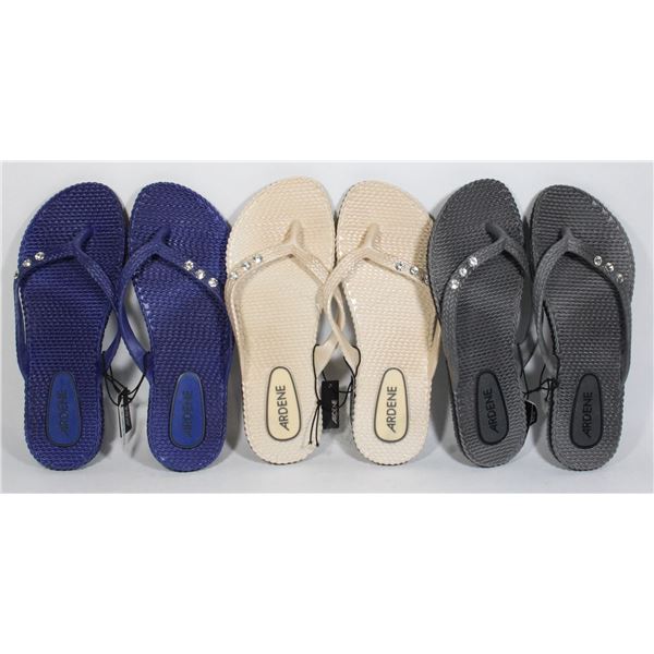 3 NEW PAIRS OF SIZE 8 FLIP FLOPS
