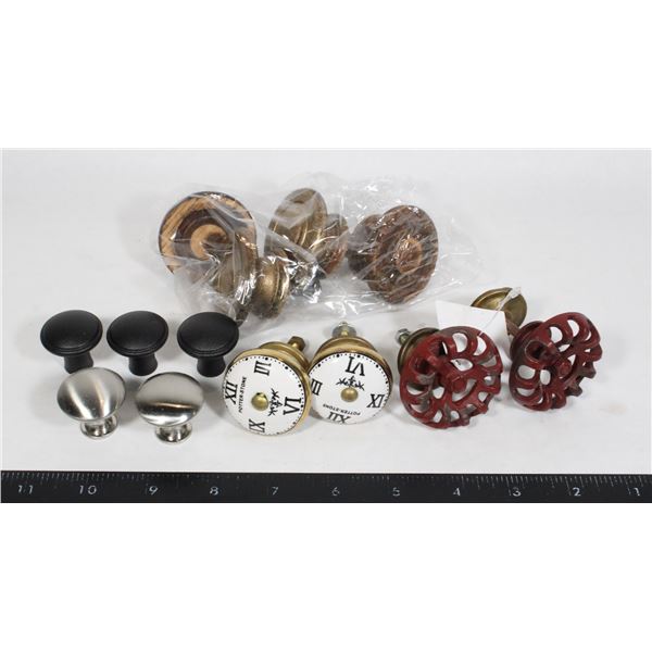 VARIOUS SETS OF KNOBS