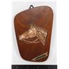 Image 1 : VINTAGE 3D COPPER HORSE HEAD RELIEF MOUNTED ON WOO