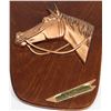 Image 2 : VINTAGE 3D COPPER HORSE HEAD RELIEF MOUNTED ON WOO