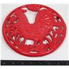 Image 1 : RED ENAMELED  CAST IRON TRIVET